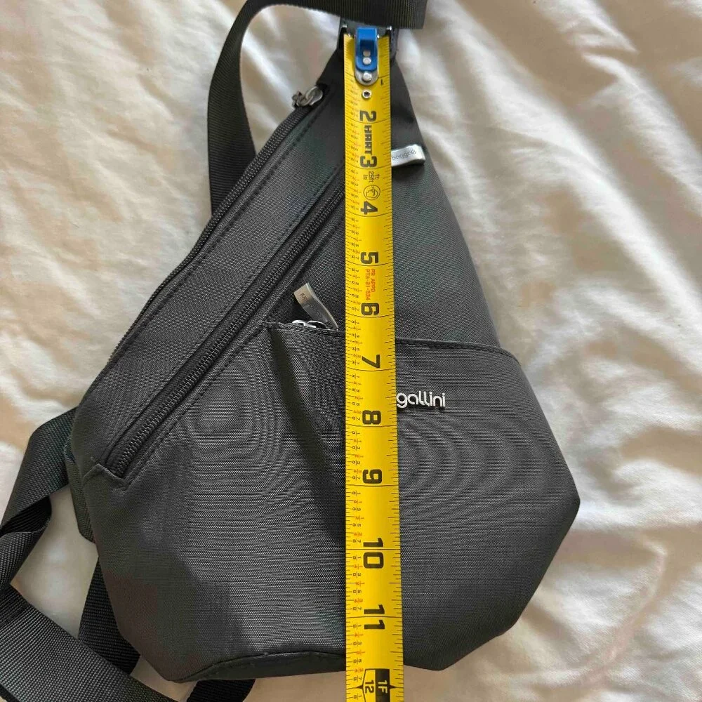 Baggallini Mini-Sling Crossbody Bag NWOT — Dark Charcoal Gray - Picture 10 of 11